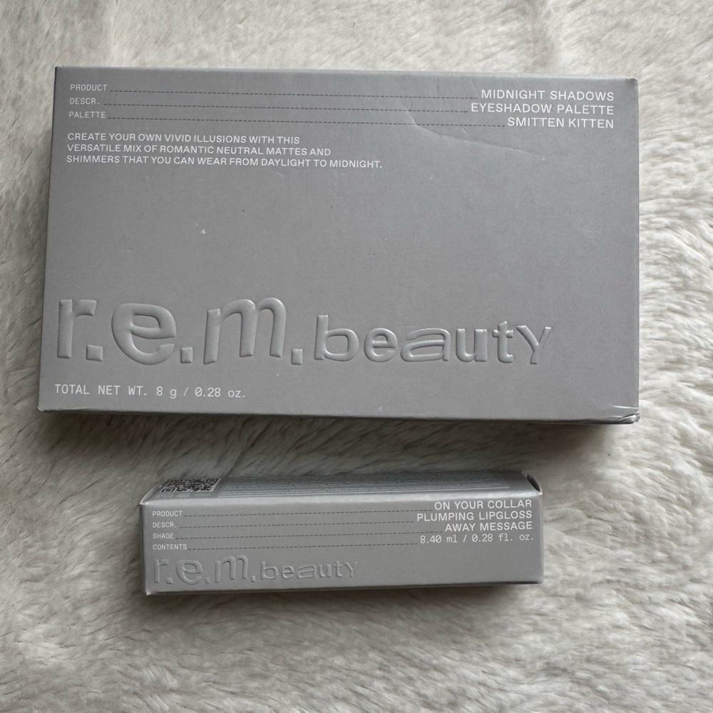 ✨NIB✨ REM Beauty Eyeshadow Palette and Plumping Lipgloss Set